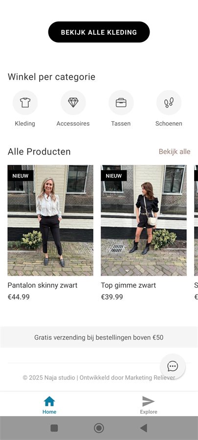 Naja Studio app productoverzicht